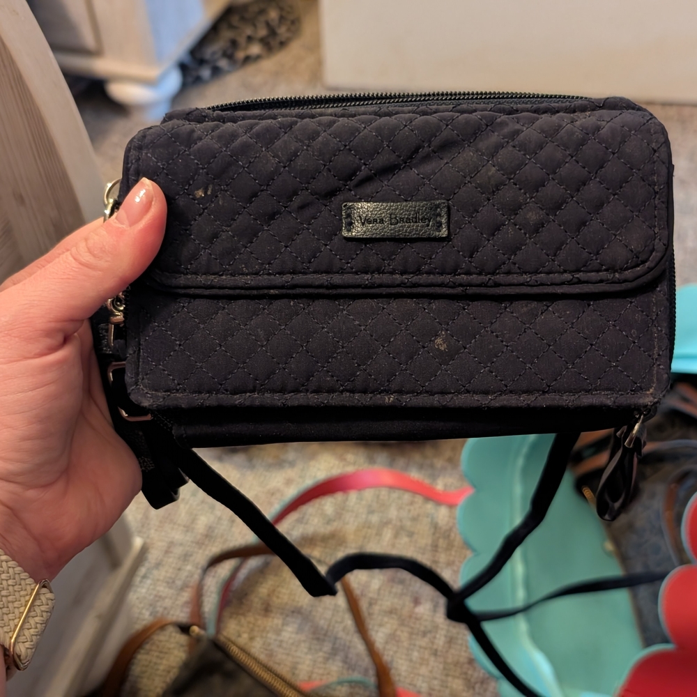 Vera Bradley Black Quilted Crossbody Bag